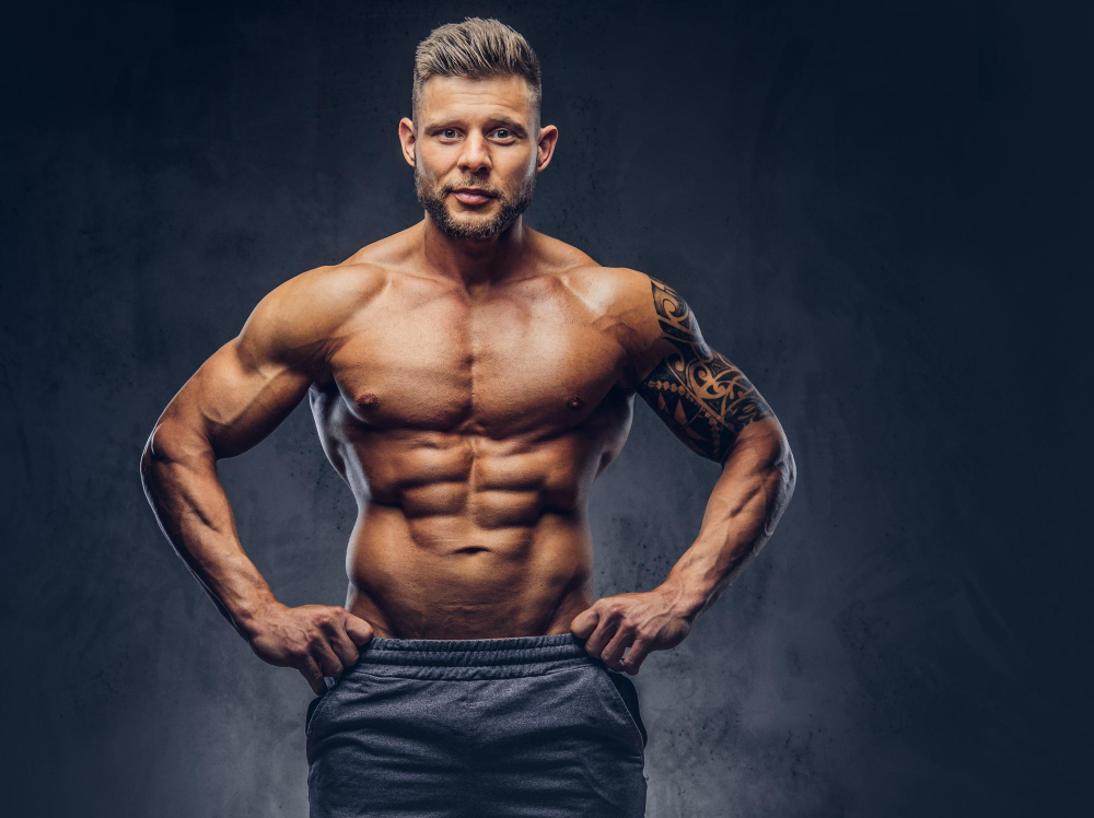 ripped shirtless man